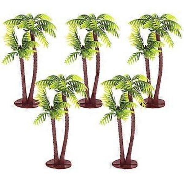 5 stk. Plastik Kokospalme Miniature Plantepotter Bonsai Håndværk Mikro Landskab DIY Dekor (3)