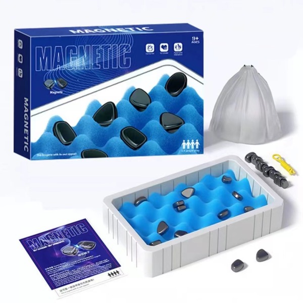Magnetiskt schackset - Schackset med magnetisk effekt - Pedagogiskt damspel, bärbar schackdel
