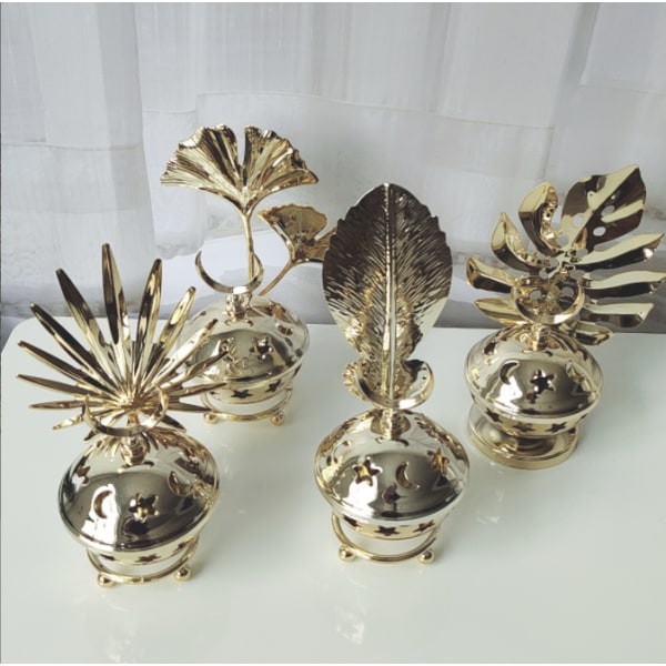 2pcs Leaf, Star and Moon Shape Home Decoration Metal Dual-Use Can