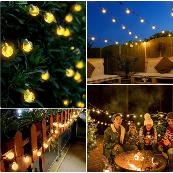 Solcellslampor utomhus, 50 LED 23 fot Globe