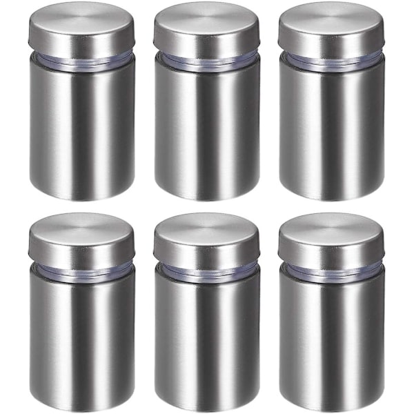 3/4 Diameter x 1-1/4\"(19x32mm) Afstandsstykker Skruer Vægmontering Panel Beslag Akryl Glas Søm 6stk
