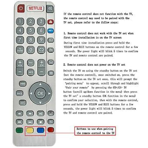 Shw/rmc/0116 Fjärrkontroll för Sharp Aquos LCD-TV LC-49CUF8462KS