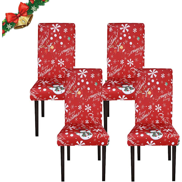 Julstolsöverdrag Stretch Matstolsset, Universal Tvättbar