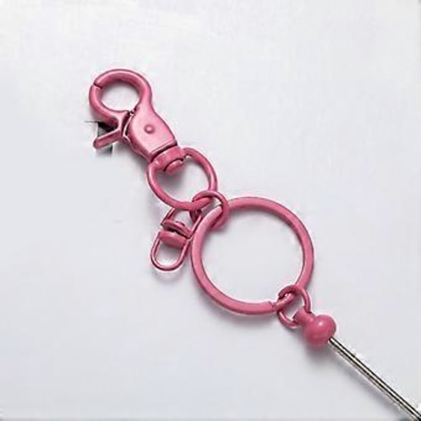 Kreativt 12 stk Perlebelagt Nøkkelring Charm Anheng Lagesett med Poser og Takkekort for Gaver Daglig Bruk ensfarget