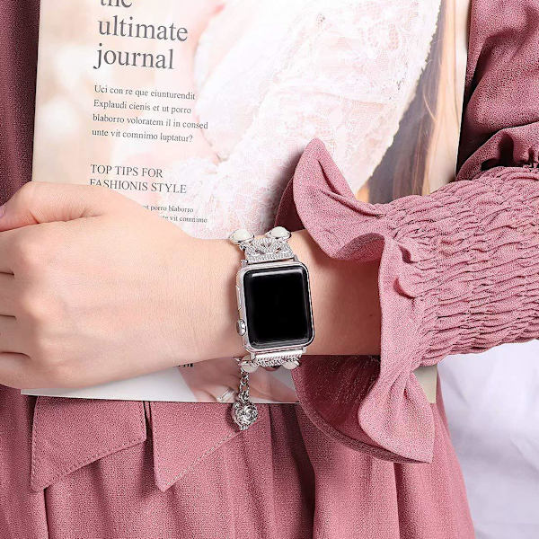 Argent Armbånd Kompatibel med Apple Watch Series 8 7 41mm/Ser