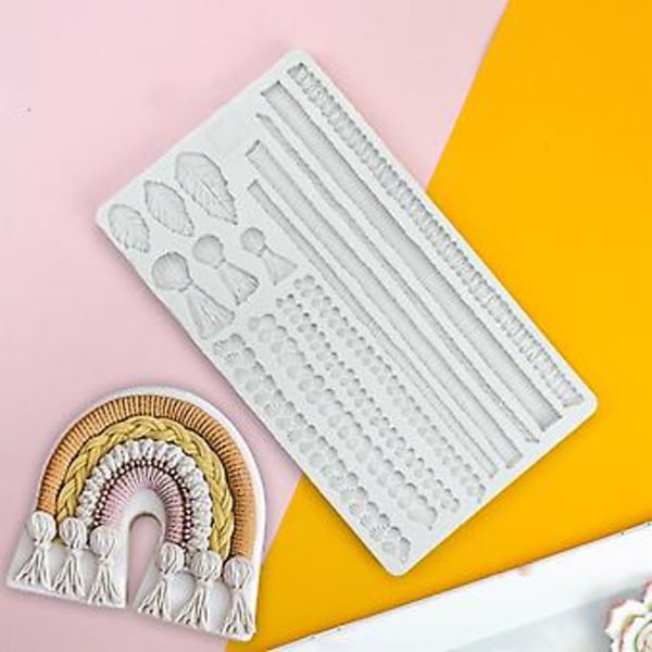 Fondantforme Silikone Bage Tilbehør Hamp Reb & Kvast Formet til Kage