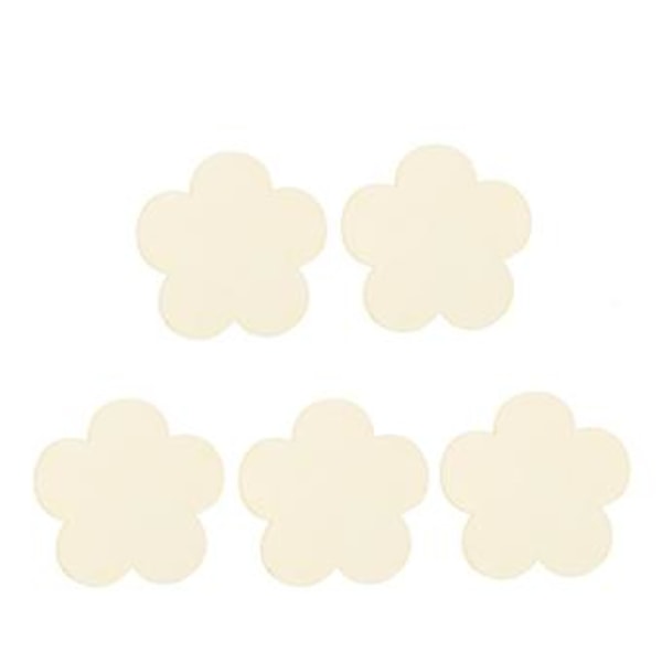 10 st Obehandlade Träutskurna Flis i Plommonblomform för Brädspelsbitar Konst Hantverk Projekt Ornament 6cm