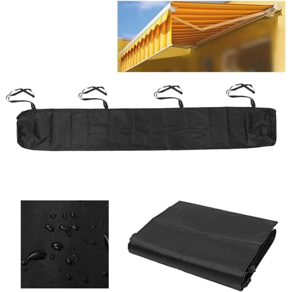 1PCS 4M Black Garden Awning, UV Protection Storage Bag - Dustproo