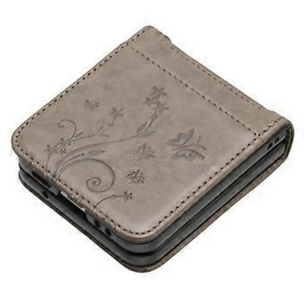 Telefonfodral för Samsung Galaxy Z Flip5 5G med tryckta fjärilar, PU-läderbelagt PC-skal (Stil E)