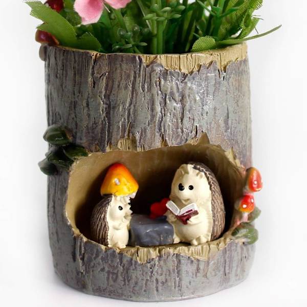 Blomkruka Succulent Planteringskrukor Trä Hålpottar Harts Blomsterkruka P