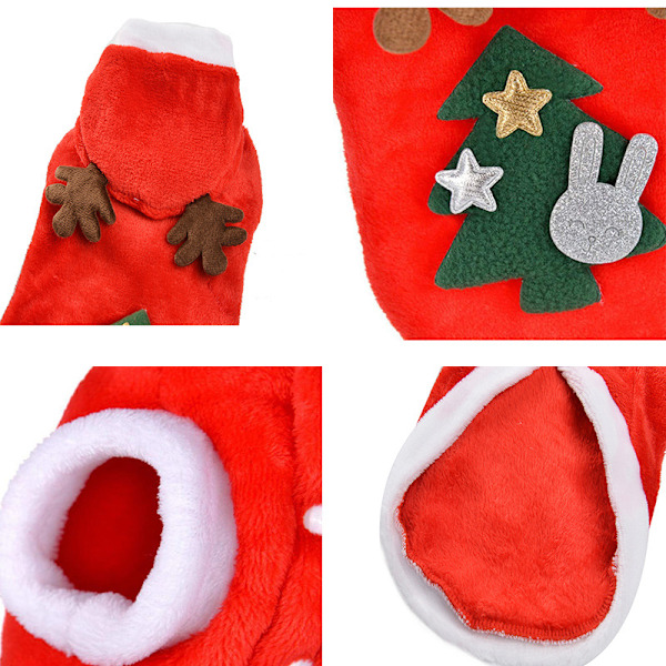 (S) Hundjul Julkläder Katt Juldräkt Hund Jultröjor