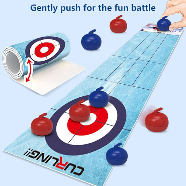 Bordcurling - Curlingbordspel Kit för Vuxna - Bordsspel Fu