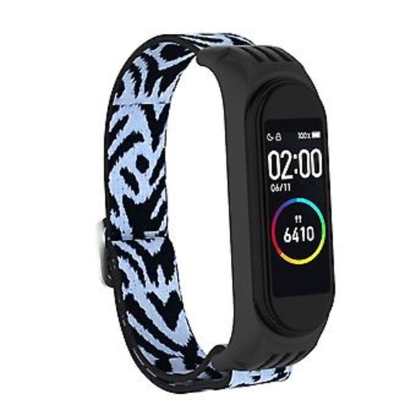 Twill 8-formad spänne armband för Xiaomi Mi Band 3 / 4 / 5 (Leopard)
