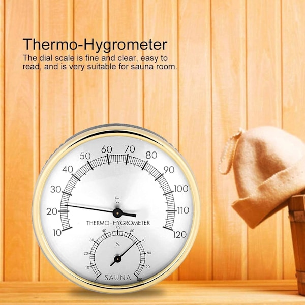 Termometer och hygrometer för bastu, kök, LCD-display