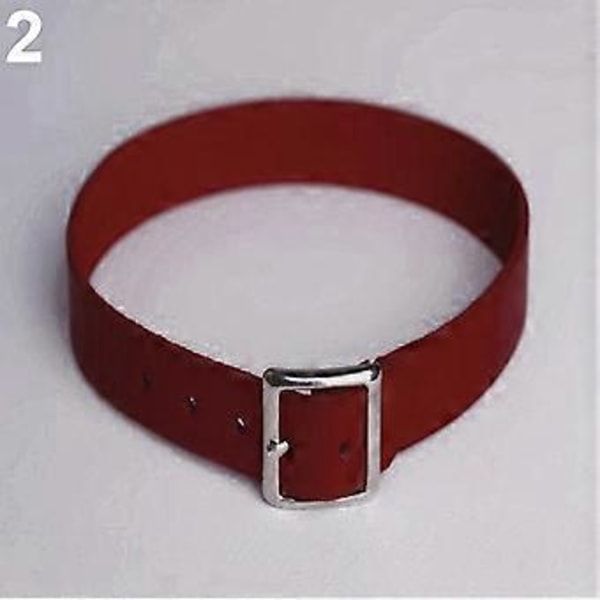 Dame Punk Kunstskinn Spike Nagle Spenne Armbånd (Rød)