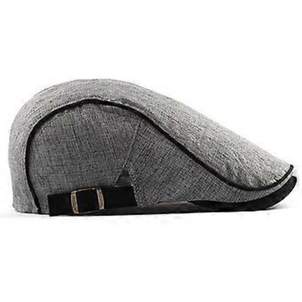 Herrar Pojkar Platta Kepsar Beret Cabbie Country Peaky Newsboy Golf Driving Hat (Ljusgrå)