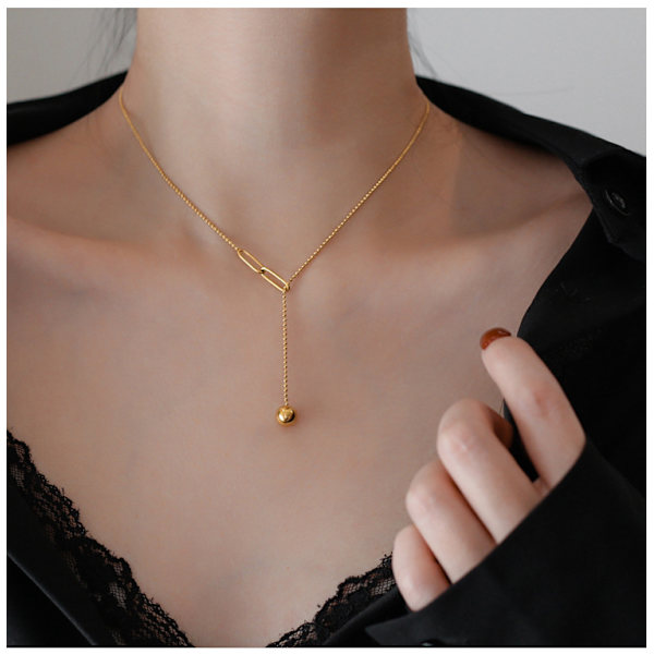 Gullkjede Choker Halskjede, 18K Gullbelagt Yndig Liten Gull