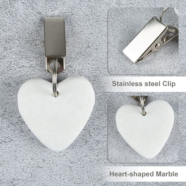 Sharp Bordduk Vekt Hangers, 10 Pakke Hjerteformet Stein Bord