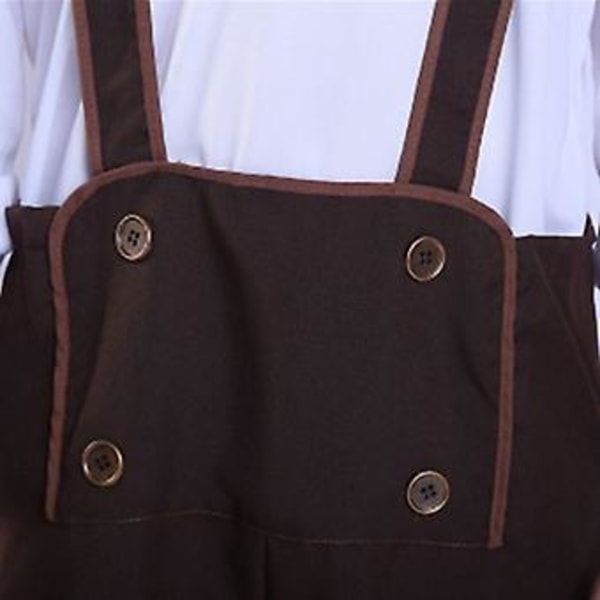 100% uusi, miesten Oktoberfest-asu saksalainen baijerilainen Lederhosen olut Oktoberfest naamiaisasu (M aprikoosi)
