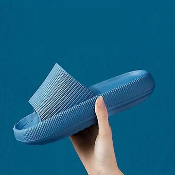 Tjocka Plattform Badrum Hemtofflor Kvinnor Mode Mjuk Sula Eva Inomhus Sandaler Kvinna Sandaler 2022 Sommar Halksäker (36-37 Blå)