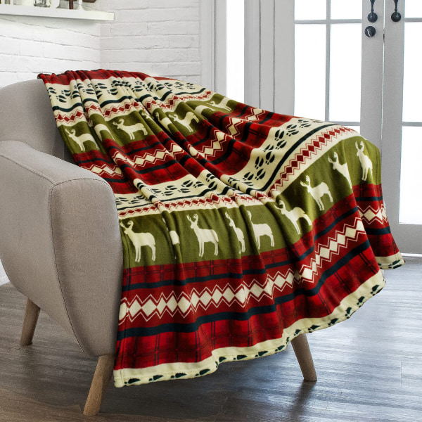 150x130cm - Dobbelt Mikroplush Sherpa Fleece Super Soft Sofa Tæppe