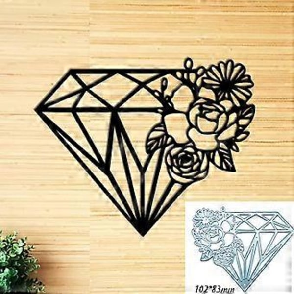 Rosdiamant Metallstansar Schabloner DIY Scrapbooking Album Papperskort Mall Form Prägling Dekoration