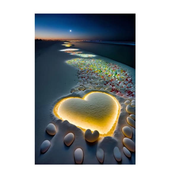 Fuld 5d diamantmaleri, (30x40cm) Seaside A Diamond Paintin