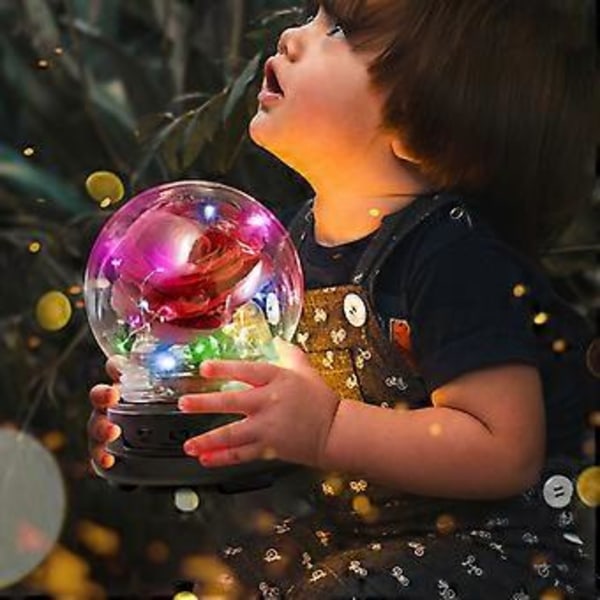 Attraktiv Blomsterkuppel Lampe Perfekte Gaver PET Rose Utsøkt Blomster LED Kuppel Lampe for Hjem Qinhai