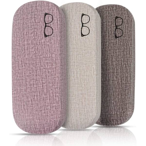 Hård skal clamshell brilleetui, 3 stk unisex bærbare gl