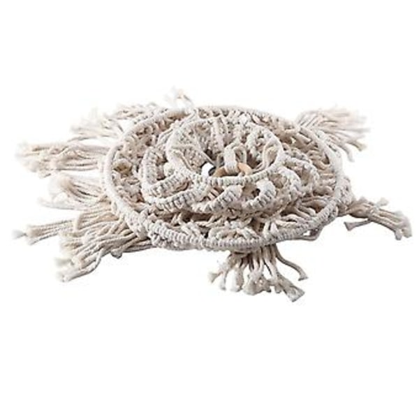 Macrame Lampskärm Hängande Pendellampa Skydd Sovrum Vardagsrum Heminredning Vävd Gobeläng