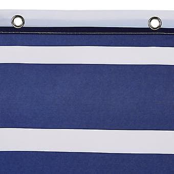 Dusjforheng i stoff - 183 x 183 cm, marineblå stripe
