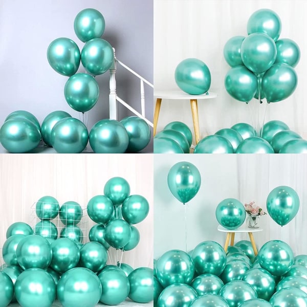 50 ballonger krom ballonger i metallisk glans tykke lateksballonger