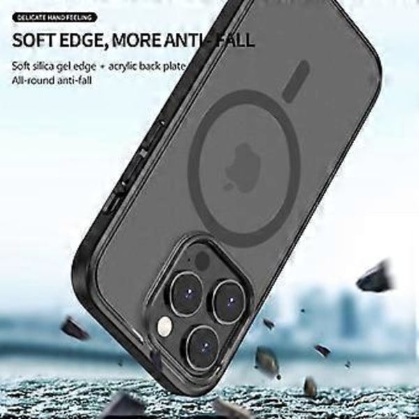 iPhone 15 Plus:lle Mattainen Puhelimen Kotelo, Yhteensopiva MagSafen kanssa, PC+TPU Takakannen Kotelo