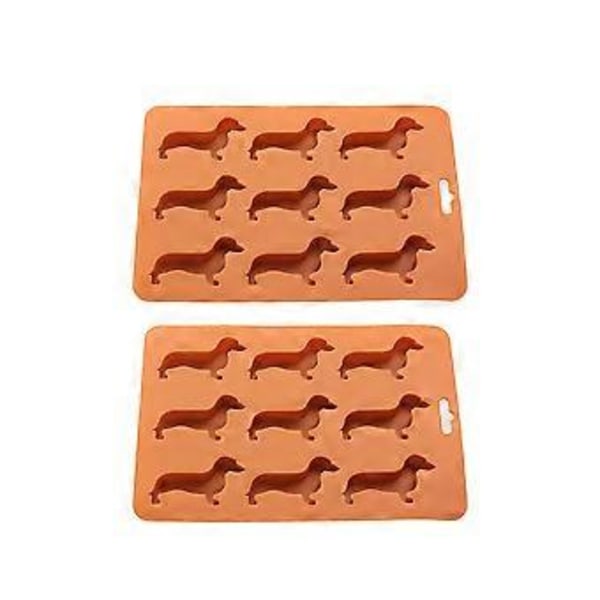 2 STK 9 Slots Silikone Hundeform Isfremstillingsform Isgitter Fondantform til Hjemmebutik Køkken