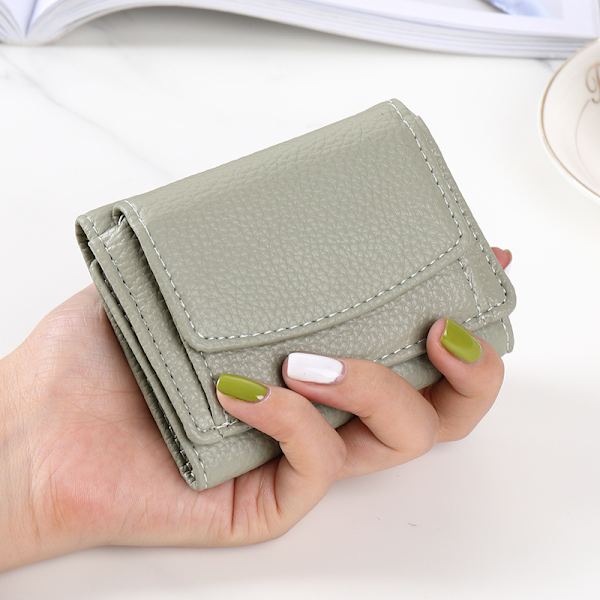 Dam Läder Plånbok RFID Blockering Bifold Handväska Damkort Hållare