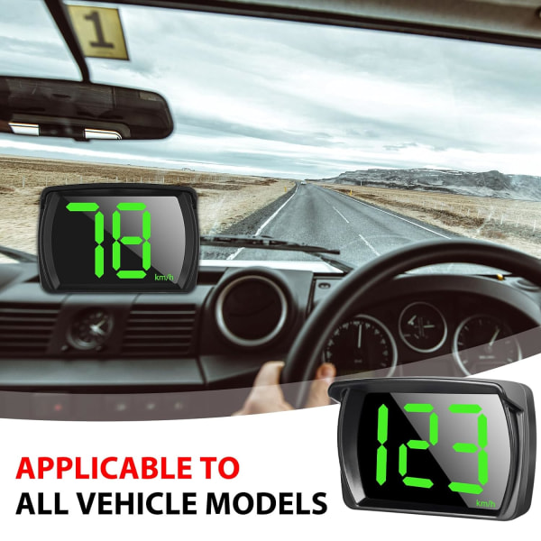 Head Up Display Auto HUD: Universal bil digital speedometer med GPS + Beidou dobbelt chip til alle biler