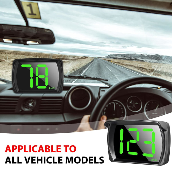 Head Up Display Auto HUD: Universal Car Digital Speedometer med GPS + Beidou Dual Chip för alla bilar