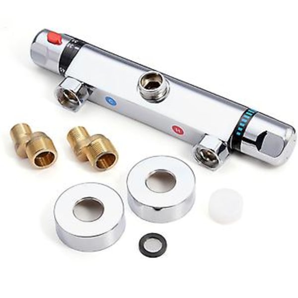 Termostatisk Duschblandare 8-85 Grader Väggmonterad för Badrum 170mm