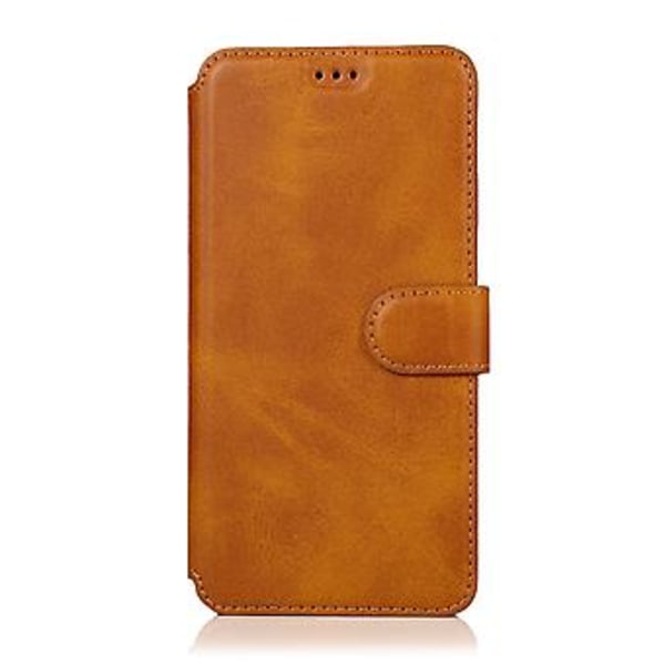 Kalveskind Læderetui til iPhone 12 / 12 Pro (Khaki)