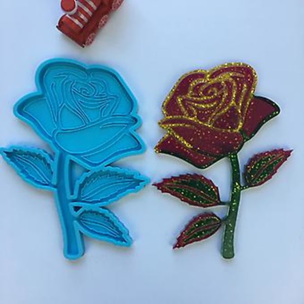 Epoxy Resin Form Rose Blomsterdekorationer Silikoneform DIY Håndværk Ornament Støbeværktøj