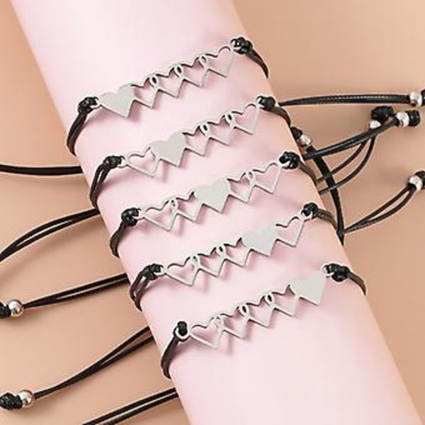 5x Systerarmband Set Par Vänskap för Kvinnor Män Barn Vuxna Bästa Vän