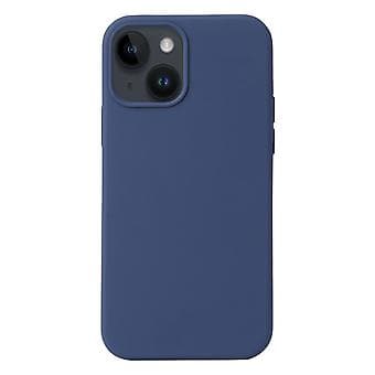 Flytende silikon mobildeksel for iPhone 15 Plus (Blå)