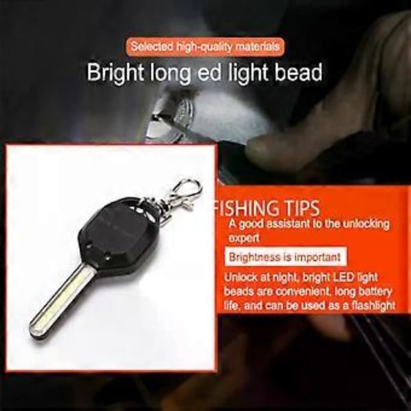 Mini LED-avainnipun taskulamppu hätävalo avaimen muotoinen lamppu taskulamppu retkeily kalastus vaellusvalo avaimenperä vedenpitävä taskulamppu (A1 A01 1kpl)