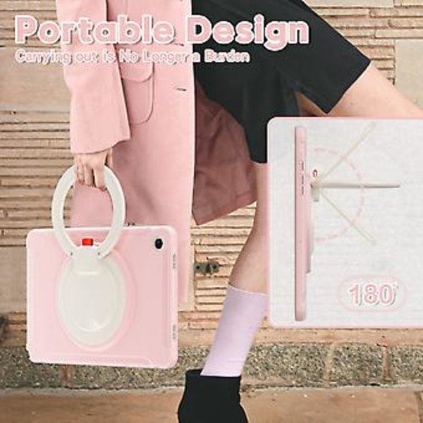 TPU + PC -suojaava tabletin kuori Samsung Galaxy Tab A9+:lle (Kirsikankukkien pinkki)