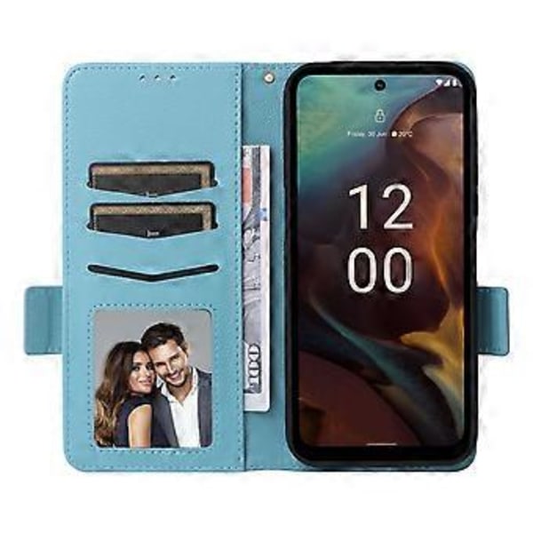 Pengepungskasse Stand Telefon Cover til Nokia XR21 Litchi Texture PU Læder Stødsikkert Cover