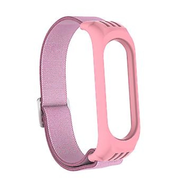 Xiaomi Mi Band 3 / 4 / 5:lle - Twill 8-muotoinen solki rannekkeeseen (Vaaleanpunainen)