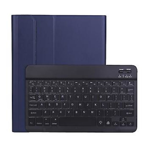 A11BS Avtakbart Bluetooth-tastaturbeskyttende etui (Mørk blå)