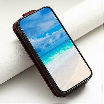 Samsung Galaxy S23 -puhelinkotelo PU-nahkaa + TPU pystysuoralla läpällä