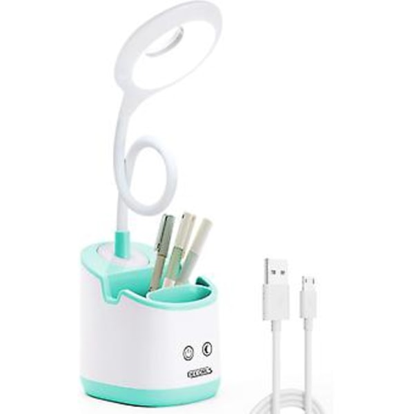 Skrivebordslampe for barn med nattlys LED USB-oppladbar