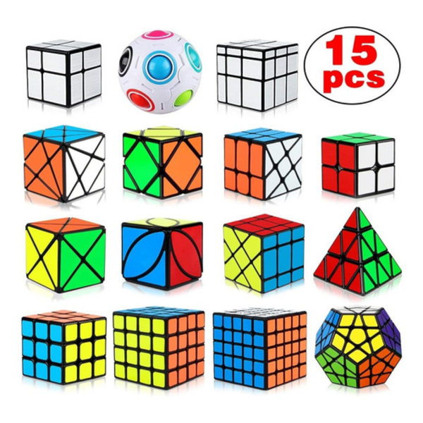 Rubikin kuutio Musta 15 kappaleen paketti